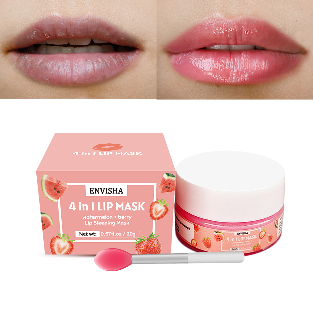 Korean Pure Magnificence 4-in-1 Day and Evening Restore Lip Balm: Nourishing Lip Care Sleep Masks for Dry and Cracked Lips